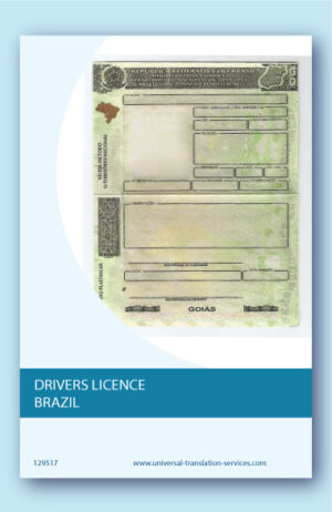 Translation of Brazilian drivers license