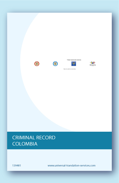 A template of Colombian criminal record