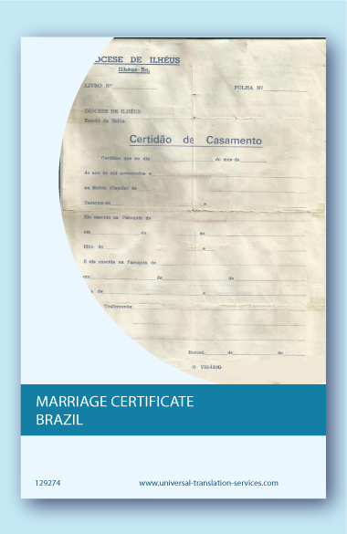 Marriage certificate Brazil English translation