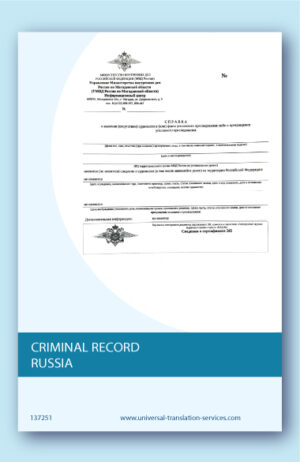 Russian criminal record translated to English